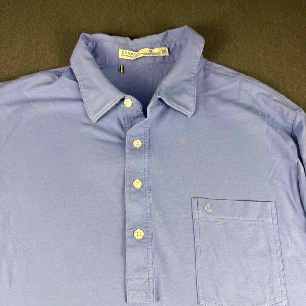 Criquet Mens XL Blue Pima Cotton Fore Horsemen Cup 22 Golf Polo Shirt XL